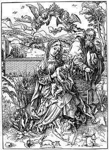 La Sacra Famiglia con le tre lepri, 1497, 1936 da Albrecht Dürer