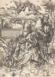 La Sacra Famiglia con le tre lepri, c. 1497-1498 da Albrecht Dürer