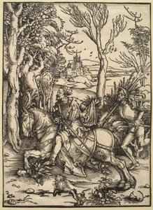 Il cavaliere a cavallo e il lanzichenecco da Albrecht Dürer
