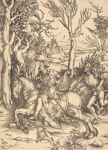 Il cavaliere a cavallo e il lanzichenecco da Albrecht Dürer