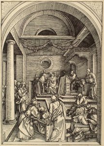 La vita della Vergine: Cristo tra i dottori della legge da Albrecht Dürer