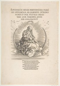 La Madonna sulla mezzaluna, frontespizio di La vita della Vergine da Albrecht Dürer