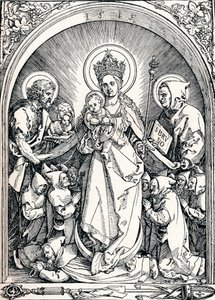 La Madonna con i certosini, San Giovanni Battista e San Bruno, 1515, 1906 da Albrecht Dürer