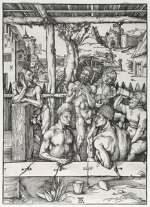 La casa da bagno degli uomini, c. 1496-1497 da Albrecht Dürer