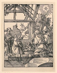 La Natività (Adorazione dei pastori) dalla serie La Piccola Passione da Albrecht Dürer
