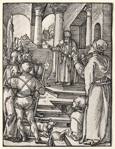 La piccola passione: Cristo davanti a Pilato da Albrecht Dürer
