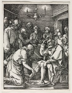 La Piccola Passione: Cristo lava i piedi a San Pietro da Albrecht Dürer