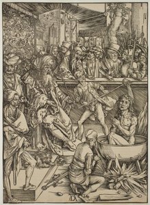 La tortura di San Giovanni Evangelista da Albrecht Dürer