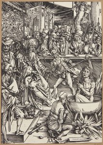 La tortura di San Giovanni Evangelista da Albrecht Dürer