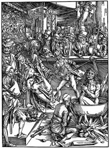 La tortura di San Giovanni Evangelista da Albrecht Dürer