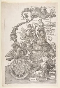 Il carro trionfale di Massimiliano I Il Grande Tri..., probabilmente terminato ca. 1518, pubblicato 1522 da Albrecht Dürer