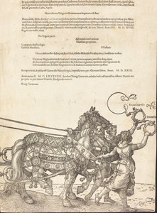 Il carro trionfale di Massimiliano I Il grande carro trionfale [tavola 8 di 8], edizione latina 1523