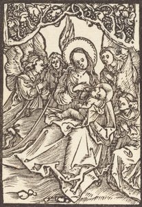 La Vergine che allatta il Bambino con quattro angeli, c. 1500 da Albrecht Dürer