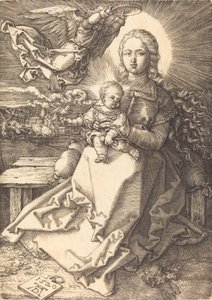 La Vergine e il Bambino incoronati da un angelo da Albrecht Dürer