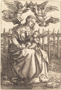 La Vergine e il Bambino incoronati da due angeli da Albrecht Dürer
