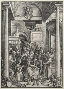La Vergine e il Bambino circondati da Santi e Angeli da Albrecht Dürer