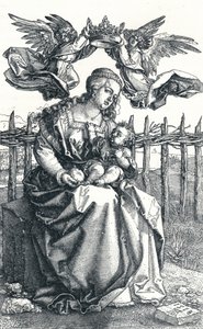 La Vergine e il Bambino incoronati da due Angeli da Albrecht Dürer