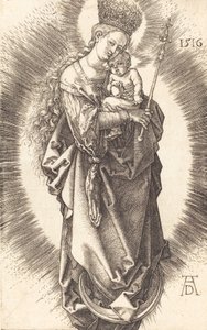 La Vergine e il Bambino su una mezzaluna con uno scettro e una corona stellata, 1516 da Albrecht Dürer
