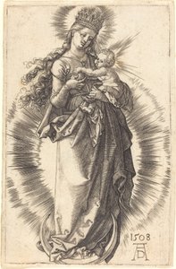 La Vergine e il Bambino su una Mezzaluna con una Corona Stellata da Albrecht Dürer