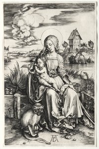La Vergine e il Bambino con una scimmia, c. 1498 da Albrecht Dürer