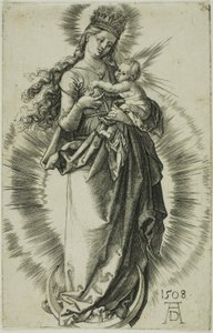 La Vergine sulla mezzaluna con una corona di stelle da Albrecht Dürer