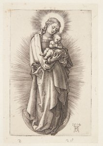 La Vergine sulla mezzaluna con un diadema da Albrecht Dürer