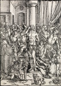 La flagellazione, c. 1496-97 da Albrecht Dürer