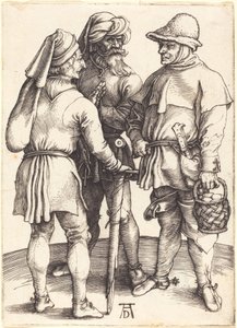 Tre contadini in conversazione da Albrecht Dürer