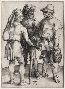 Tre contadini in conversazione da Albrecht Dürer