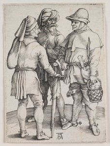 Tre contadini in conversazione da Albrecht Dürer