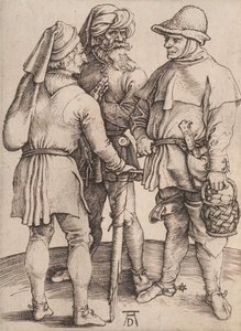 Tre contadini in conversazione, 1497-1498 da Albrecht Dürer