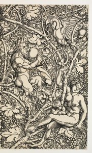 Due disegni per arazzo con famiglia di satiri da Albrecht Dürer