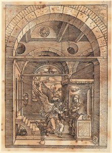 Il fidanzamento di Maria, foglio 7 della serie "La vita di Maria" da Albrecht Dürer