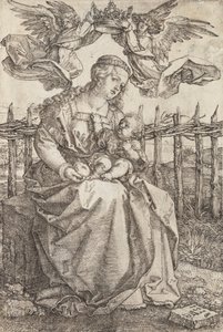 Vergine Maria incoronata da due angeli