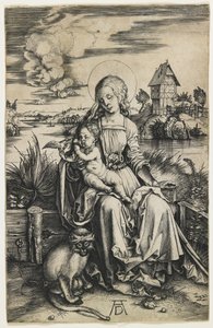 Vergine e Bambino con la scimmia, c. 1498 da Albrecht Dürer
