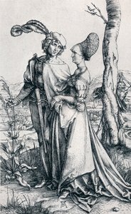Giovane coppia minacciata dalla morte o La passeggiata, 1495