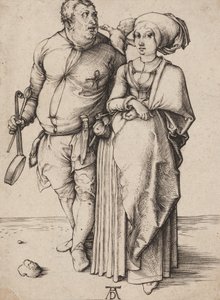 Un cuoco e sua moglie, c.1496 (incisione) da Albrecht Dürer