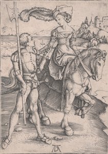 Una Signora a Cavallo e un Lanzichenecco da Albrecht Dürer