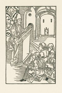 Un insegnante con quattro studenti da Albrecht Dürer or Duerer