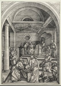Cristo che disputa con i dottori, c. 1503-1504 da Albrecht Dürer or Duerer