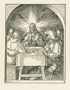 Cristo e i discepoli di Emmaus, 1510 circa (xilografia) da Albrecht Dürer or Duerer
