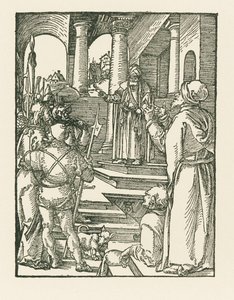 Cristo davanti a Pilato, 1508-09 circa (xilografia) da Albrecht Dürer or Duerer