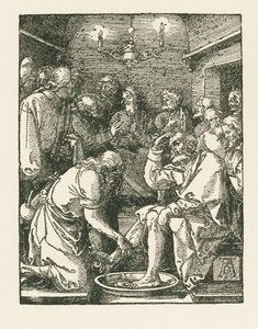 Cristo che lava i piedi a Pietro, 1508-08 circa (xilografia) da Albrecht Dürer or Duerer