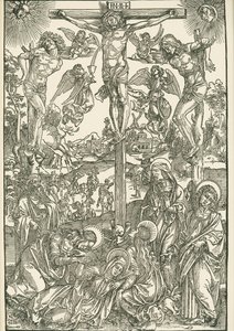 Crocifissione (Il grande calvario), 1496-00 circa (xilografia) da Albrecht Dürer or Duerer