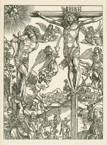 Crocifissione (Il grande calvario), 1496-00 circa (xilografia) da Albrecht Dürer or Duerer