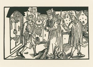 Davus, Simo e Chremes, 1492-93 circa (xilografia) da Albrecht Dürer or Duerer