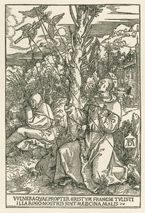 San Francesco riceve le stimmate, 1503-04 circa (xilografia) da Albrecht Dürer or Duerer