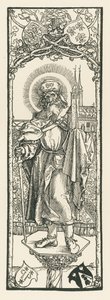 San Sebaldo alla colonna, 1501 circa (xilografia) da Albrecht Dürer or Duerer