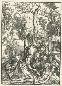 Compianto per Cristo, 1498-99 circa (xilografia) da Albrecht Dürer or Duerer