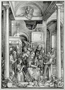 La Vergine e il Bambino con Santi (xilografia) da Albrecht Dürer